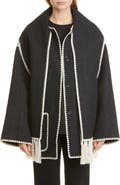 TOTEME Totême Chain Stitch Wool Blend Scarf Jacket