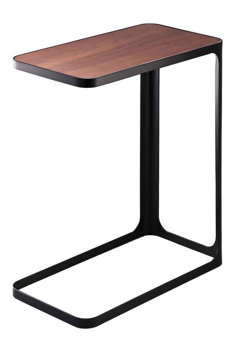 Wood & Steel Accent Table, Main, color, BLACK