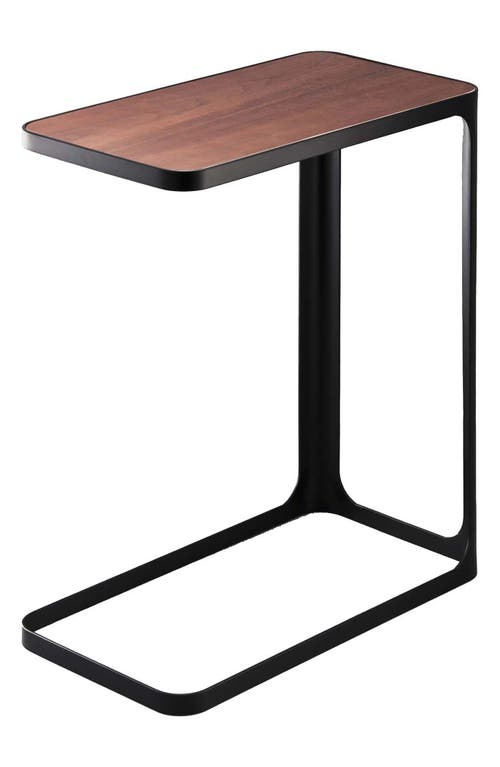 Yamazaki Wood & Steel Accent Table in Black 