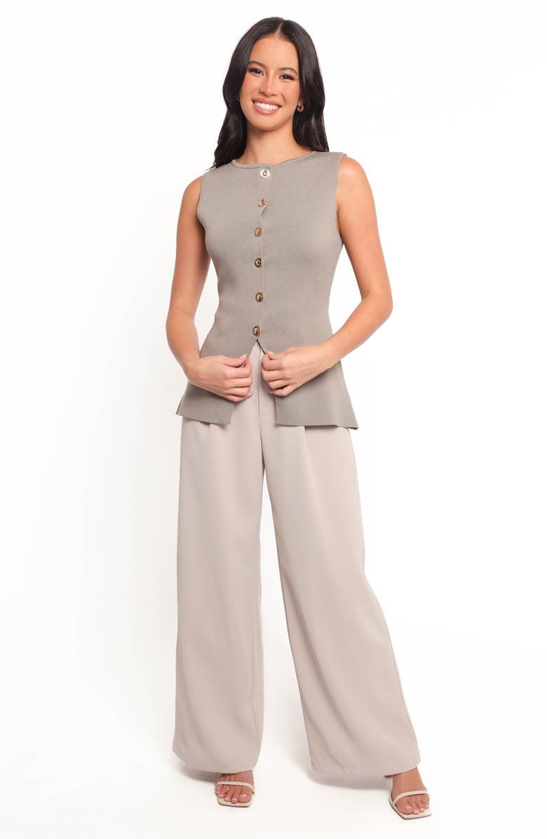 Petal & Pup Machia Button-Up Sweater Vest, Alternate, color, Khaki