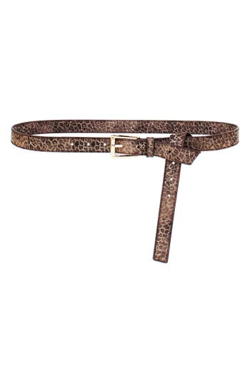 Linea Pelle Convertible Animal Print Belt In Brown