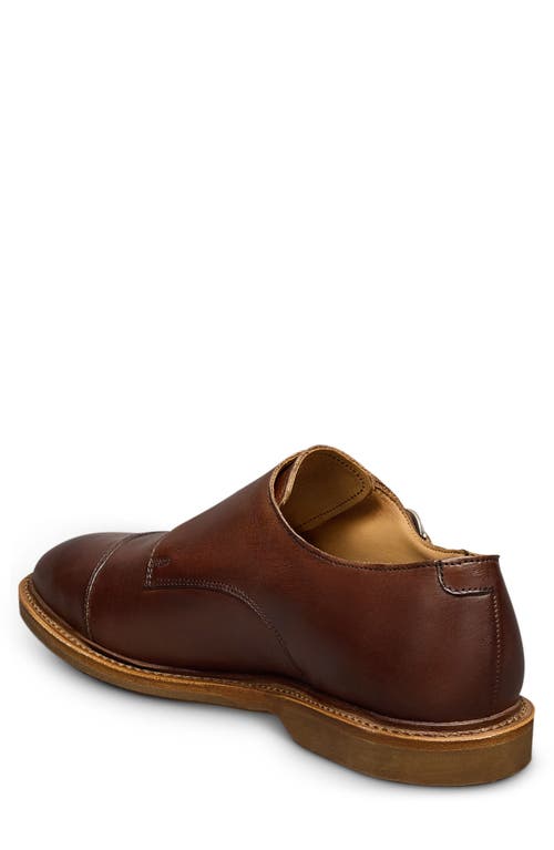 Allen Edmonds Kingston Verse Two Buckle Cap Toe Monk Shoe In Brown