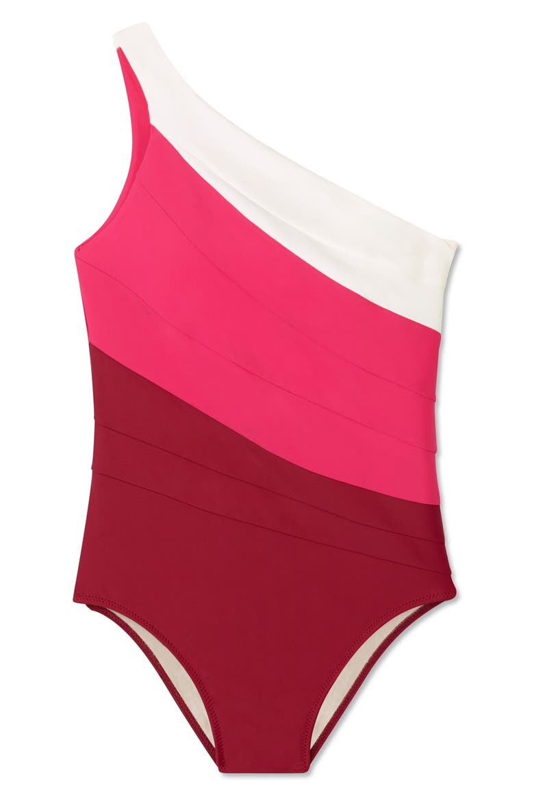 The Sidestroke One-Piece Swimsuit, Alternate, color, PINK
