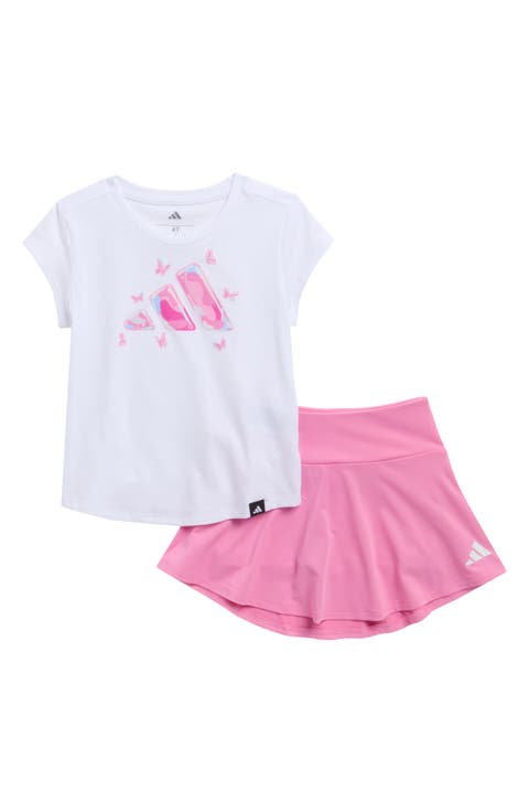 Kids' Logo T-Shirt & Flounce Skirt Set (Little Kid)