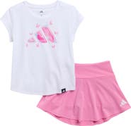 adidas Kids' Logo T-Shirt & Flounce Skirt Set