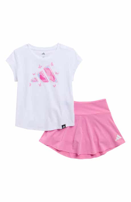 adidas Kids' Short Sleeve Shirt & Flounce Skort