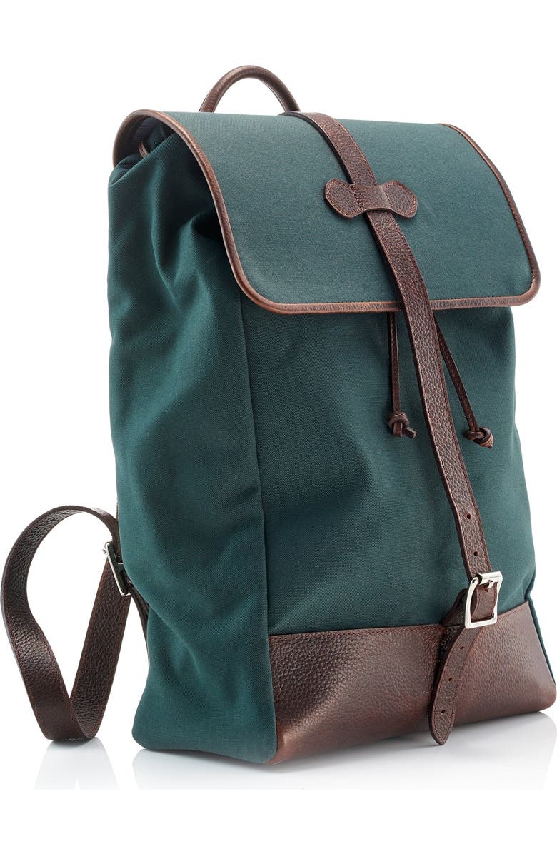 Prince of Scots Wanderlust Cotswold Canvas Backpack, Main, color, Classic Green