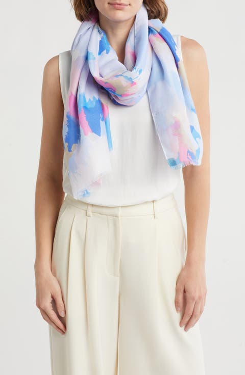Abstract Paint Brush Print Scarf