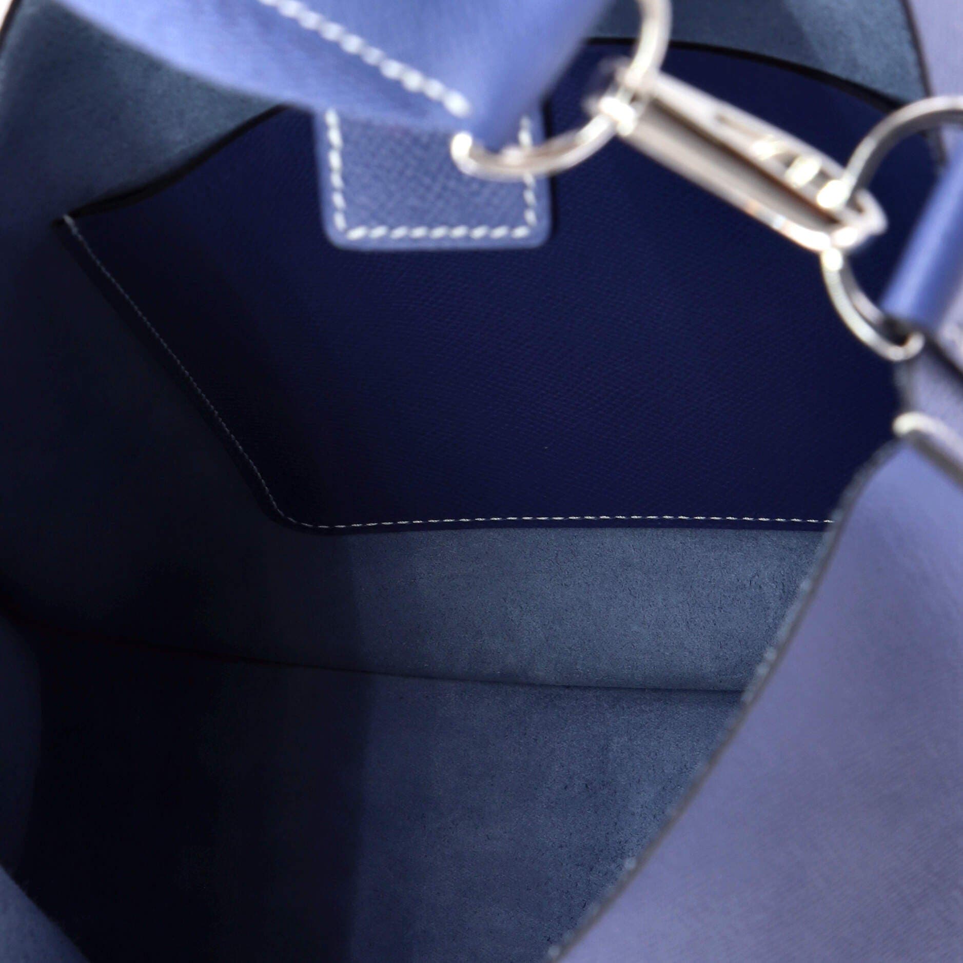 Pre-Owned Hermes Evelyne Sellier Bag Epsom 33, Alternate, color, Bleu Brighton