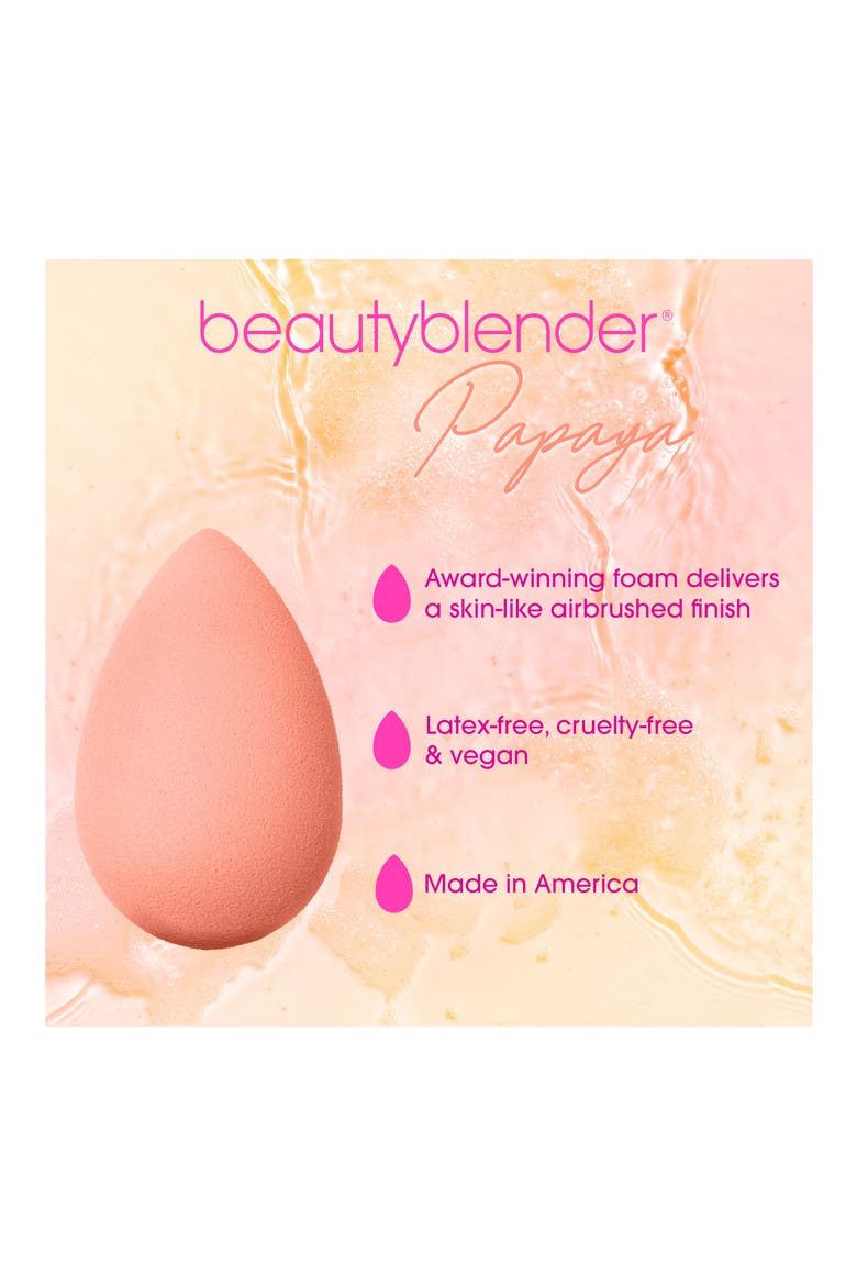 PAPAYA Makeup Sponge (Limited Edition), Alternate, color, CHEERY SOFT ORANGE HUE BLENDER