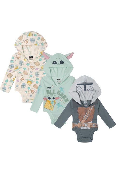 3-Pack Hooded Bodysuits