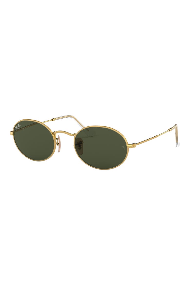 Oval 51mm Sunglasses, Alternate, color, GOLD