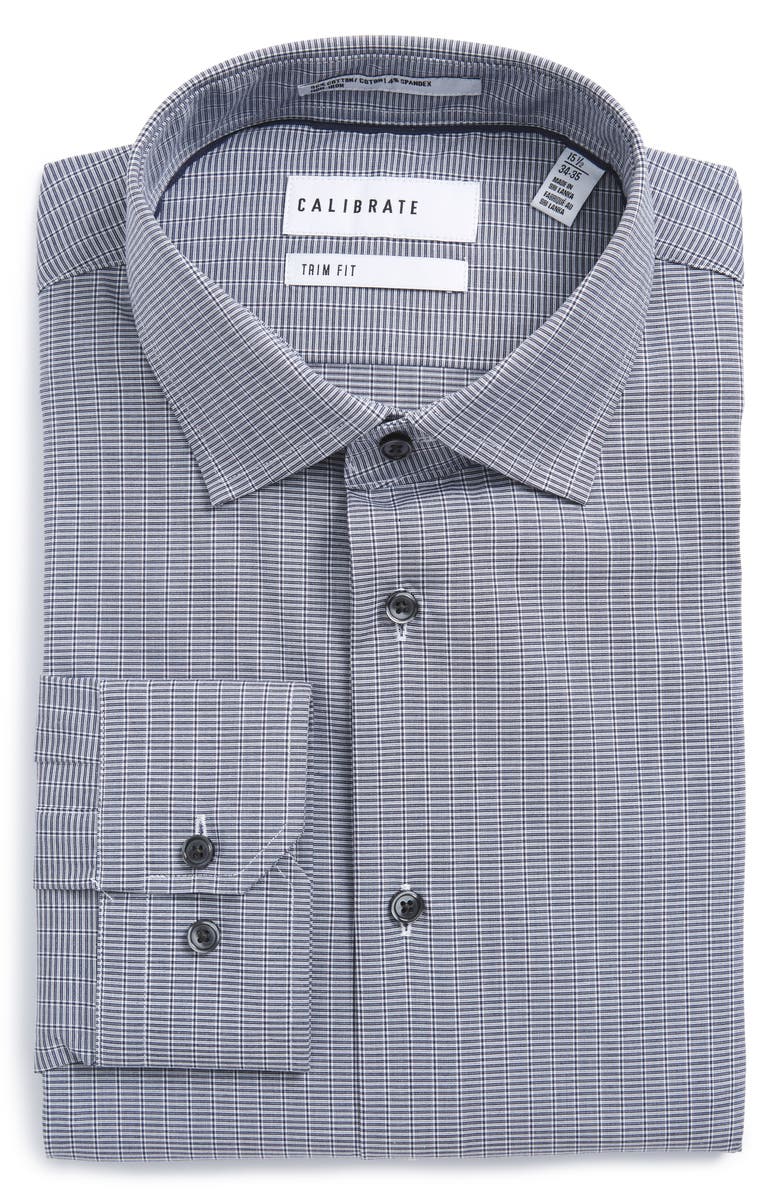 Calibrate Trim Fit Non-Iron Dress Shirt, Alternate, color,