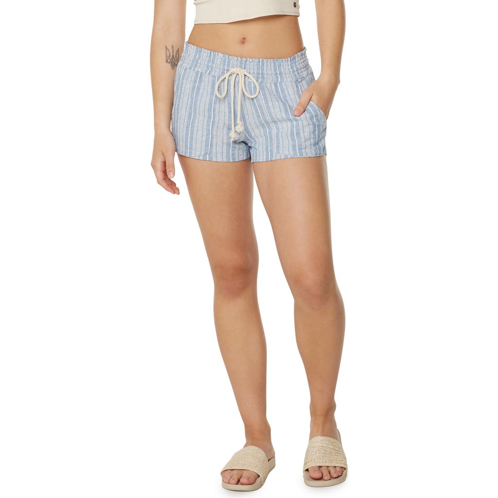 ROXY ROXY OCEANSIDE STRIPE LINEN BLEND SHORTS