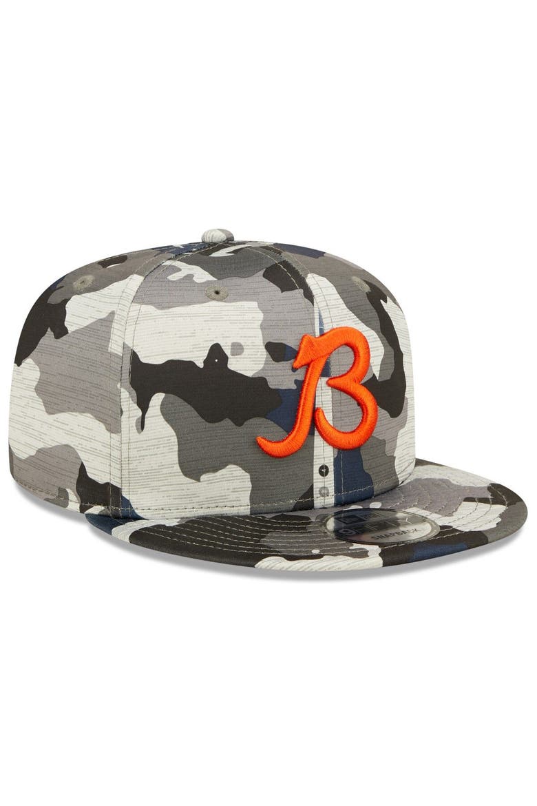 Men's New Era Camo Chicago Bears 2022 NFL Training Camp Official Script 9FIFTY Snapback Adjustable Hat, Alternate, color, Camo