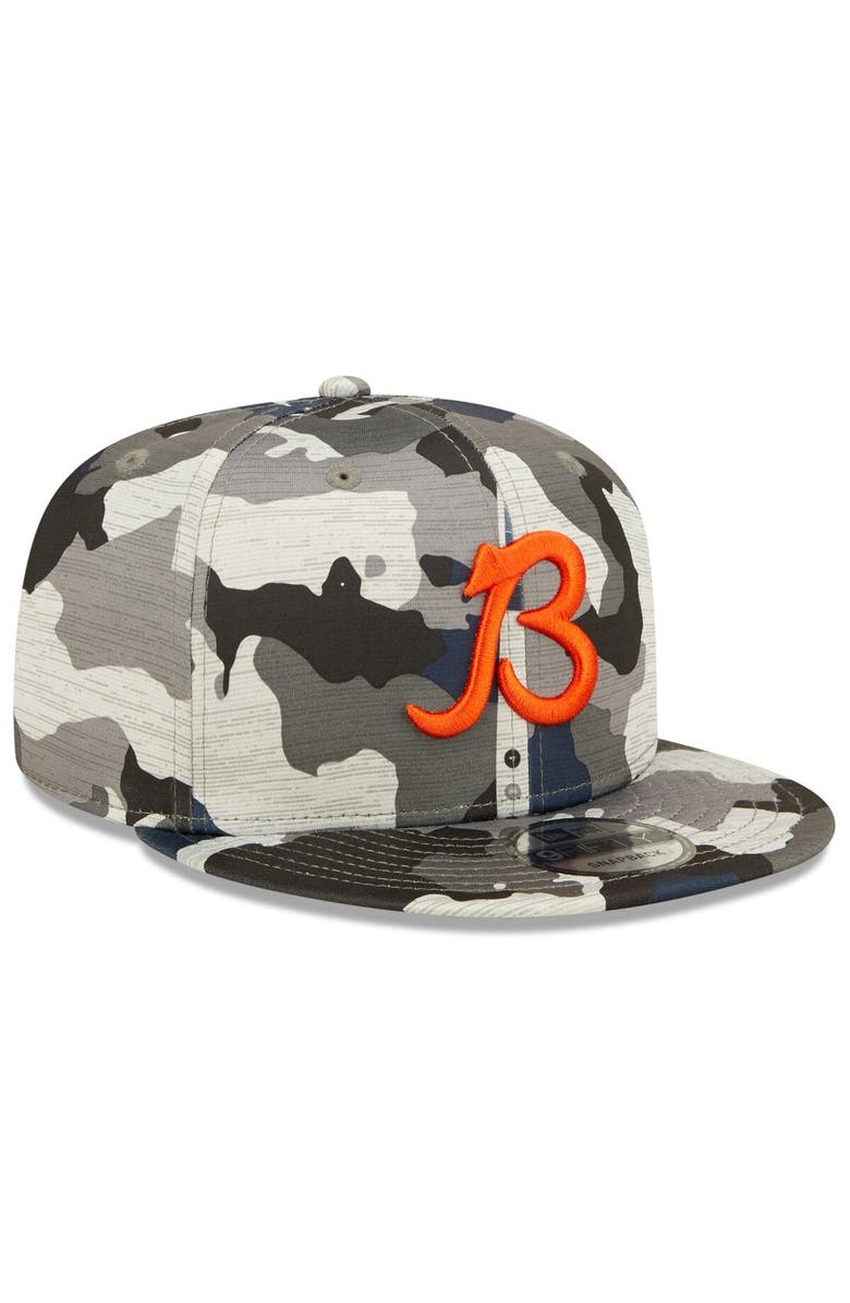 New Era Men's New Era Camo Chicago Bears 2022 NFL Training Camp Official Script 9FIFTY Snapback Adjustable Hat, Alternate, color,