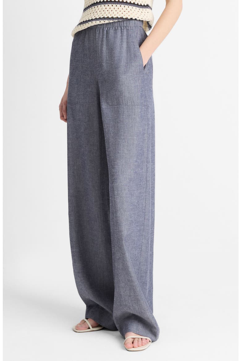 Mid Rise Pull-On Pants, Main, color, MID INDIGO