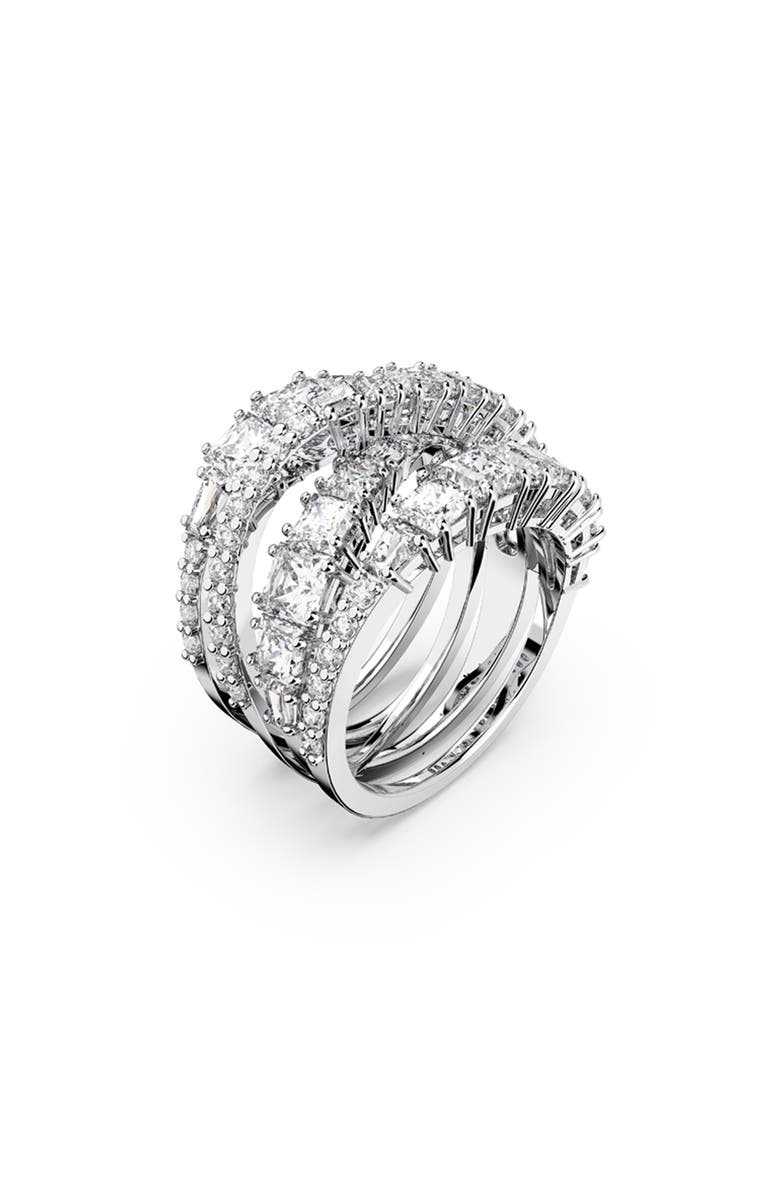 Swarovski Hyperbola Wrap Ring, Alternate, color, White