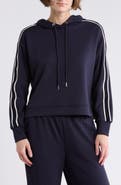 T Tahari Braid Trim Scuba Knit Hoodie