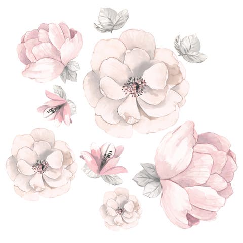 Signature Botanical Baby Watercolor Floral Wall Decals