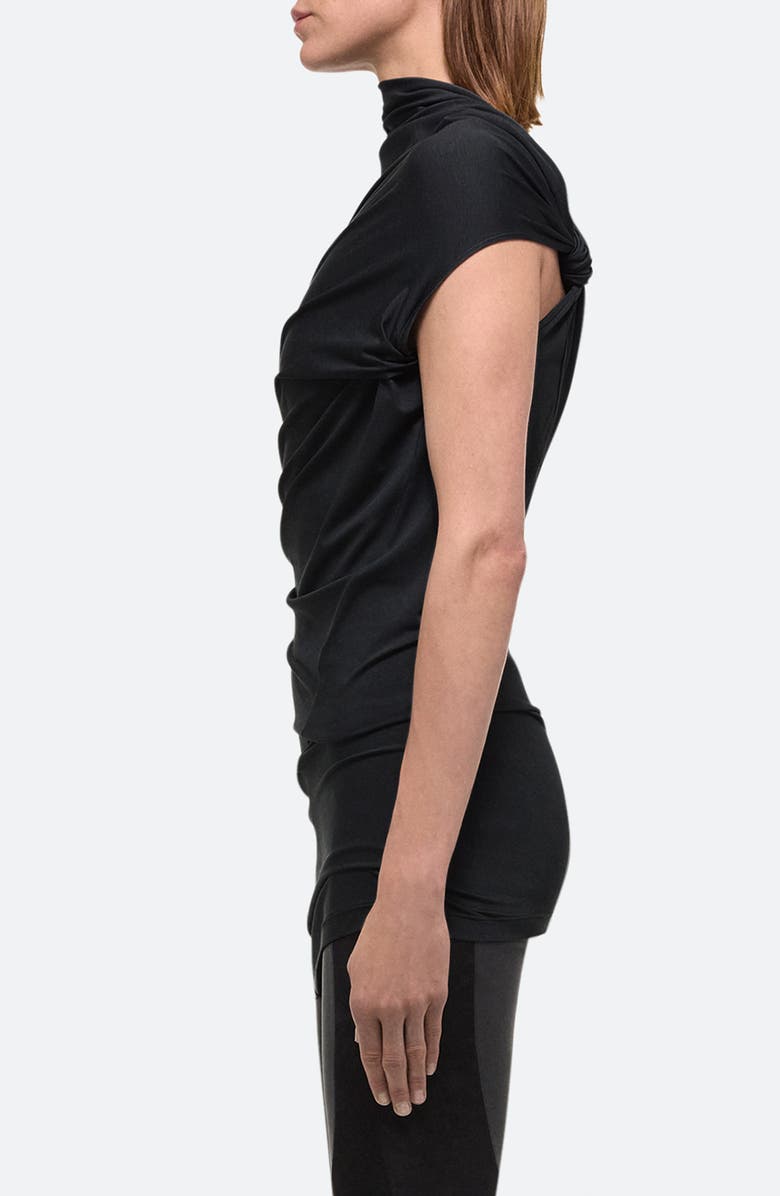 Helmut Lang Wind Cloud Asymmetric Top, Alternate, color, Black
