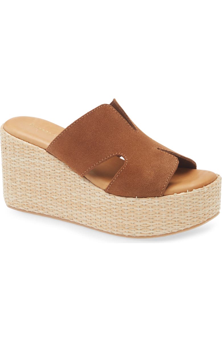 Chocolat Blu Jamie Platform Wedge Sandal, Main, color, Cinnamon Suede