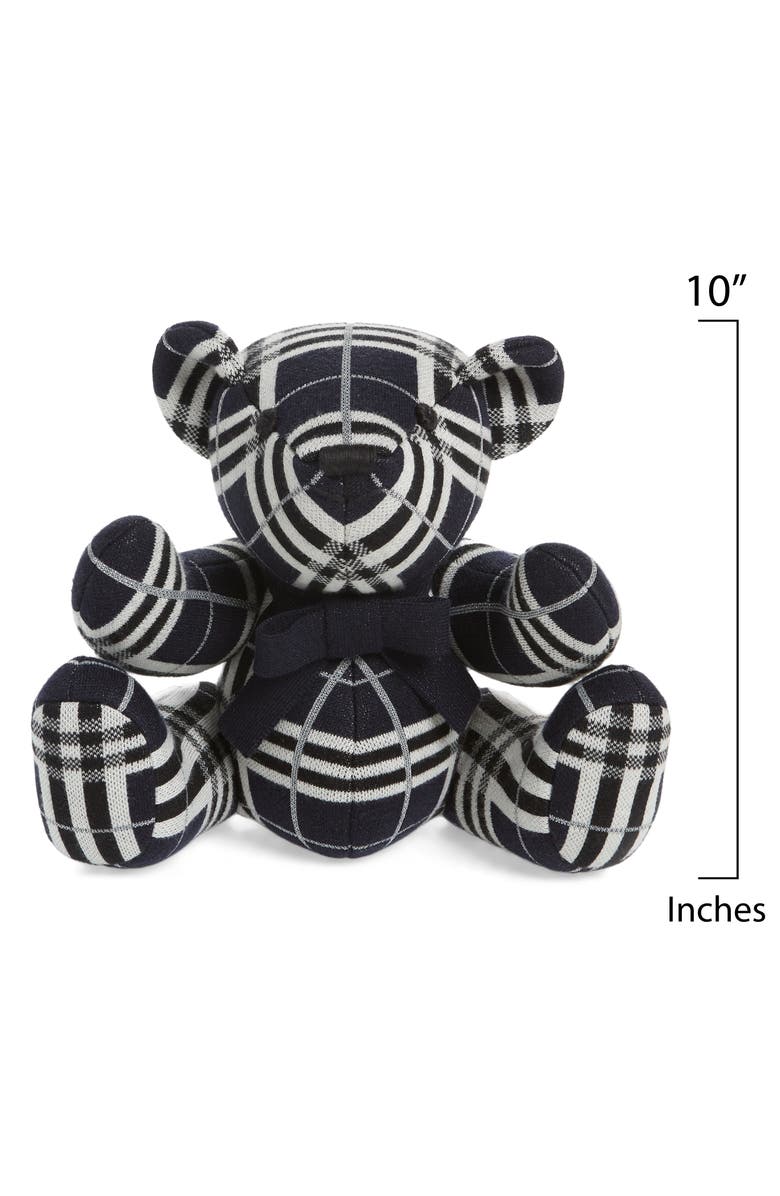 Burberry Giant Check Cashmere & Cotton Blend Teddy Bear, Alternate, color,