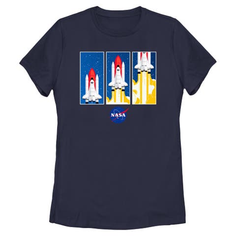 Juniors NASA Animated Rocket Panels T Shirt