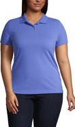 Lands' End Short Sleeve Basic Mesh Polo Shirt