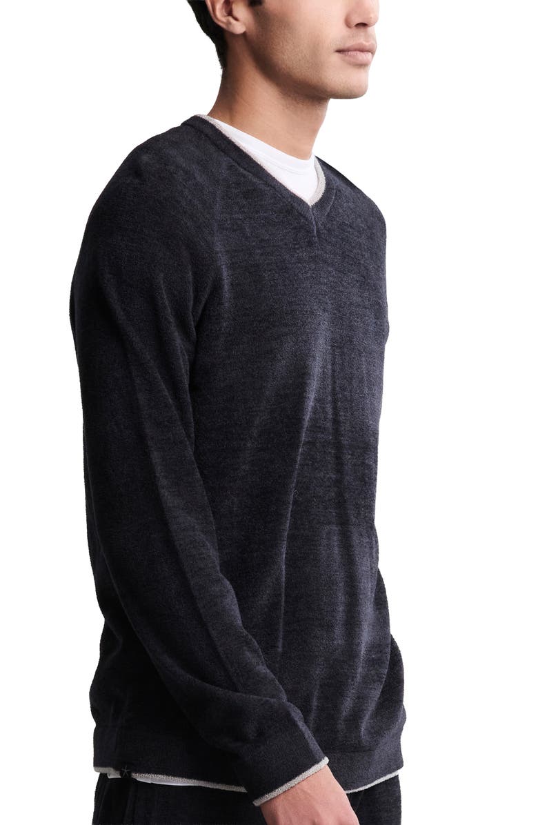 Barefoot Dreams<sup>®</sup> CozyChic Ultra Lite<sup>®</sup> V-Neck Sweater, Alternate, color, Black