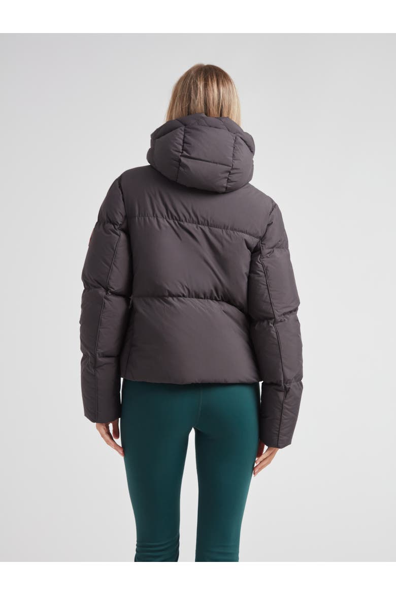 Star Shower Long Sleeve Puffer Jacket, Alternate, color, BLACK