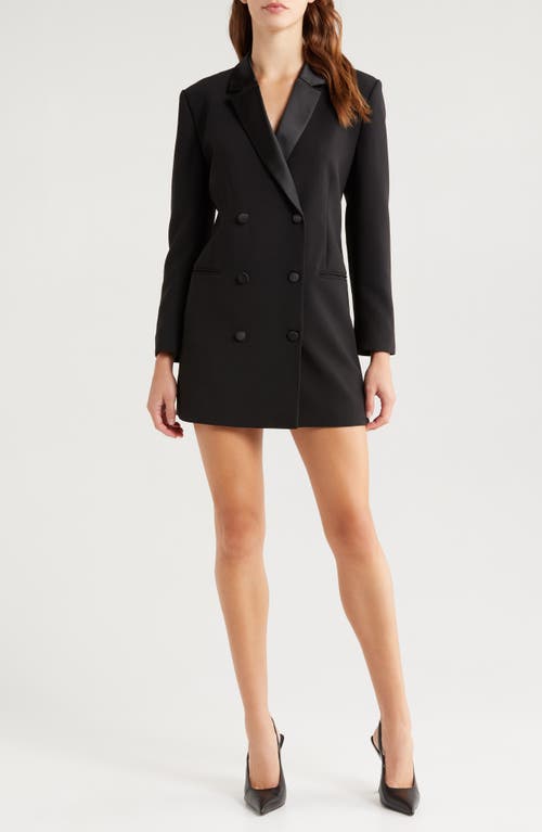 French Connection Carey Long Sleeve Blazer Minidress in Black 