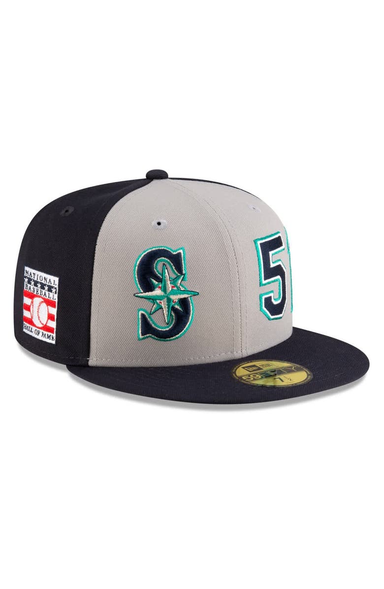 New Era Men's New Era Ichiro Suzuki Navy/Gray Seattle Mariners 2025 Baseball Hall of Fame 59FIFTY Fitted Hat, Main, color, Navy