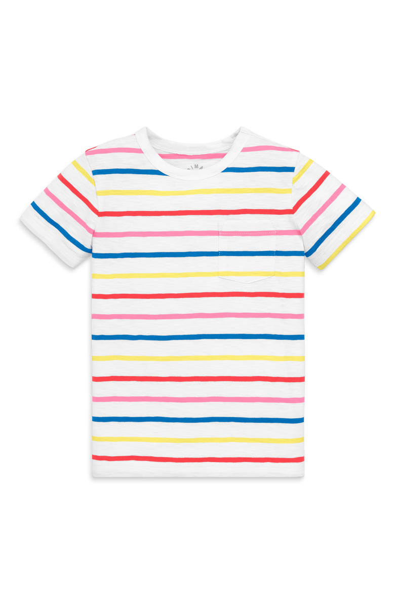Primary Kids Multi-Stripe Pocket Tee, Main, color,