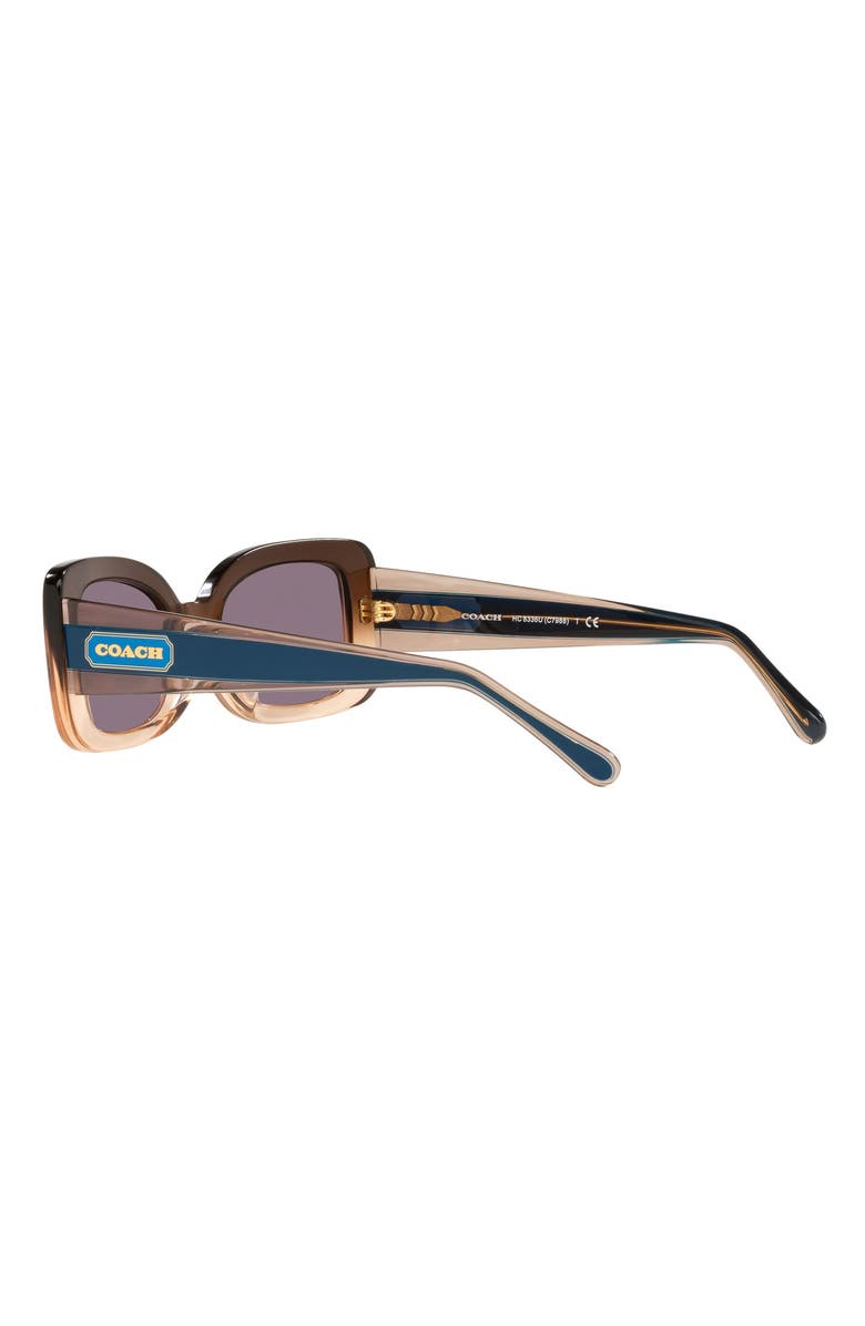 COACH 51mm Rectangular Sunglasses, Alternate, color, 