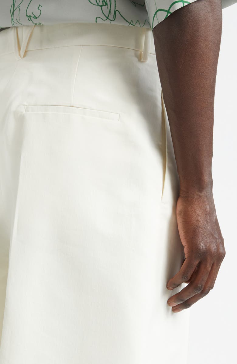 Bottega Veneta Cotton & Silk Crinkled Toile Shorts, Alternate, color, 9107 Parchment