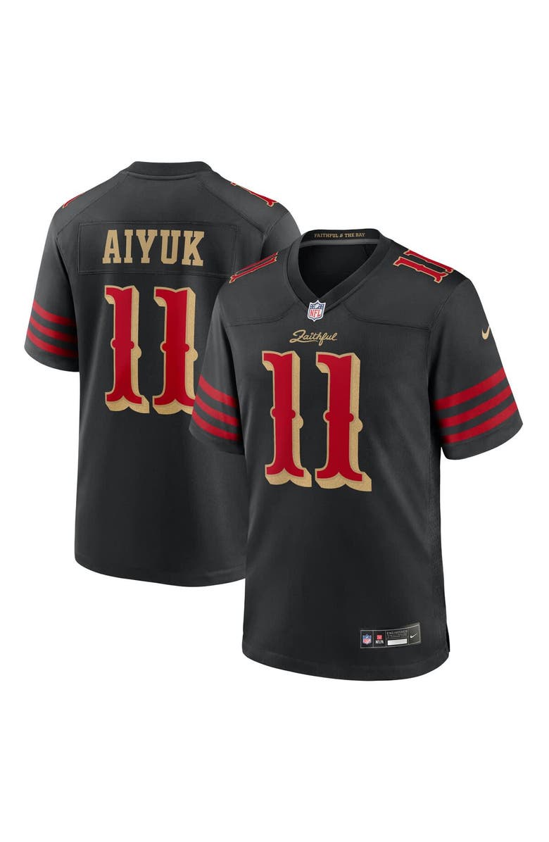 Nike Men's Nike Brandon Aiyuk Black San Francisco 49ers 2025 Rivalries Collection Game Jersey, Main, color, Black