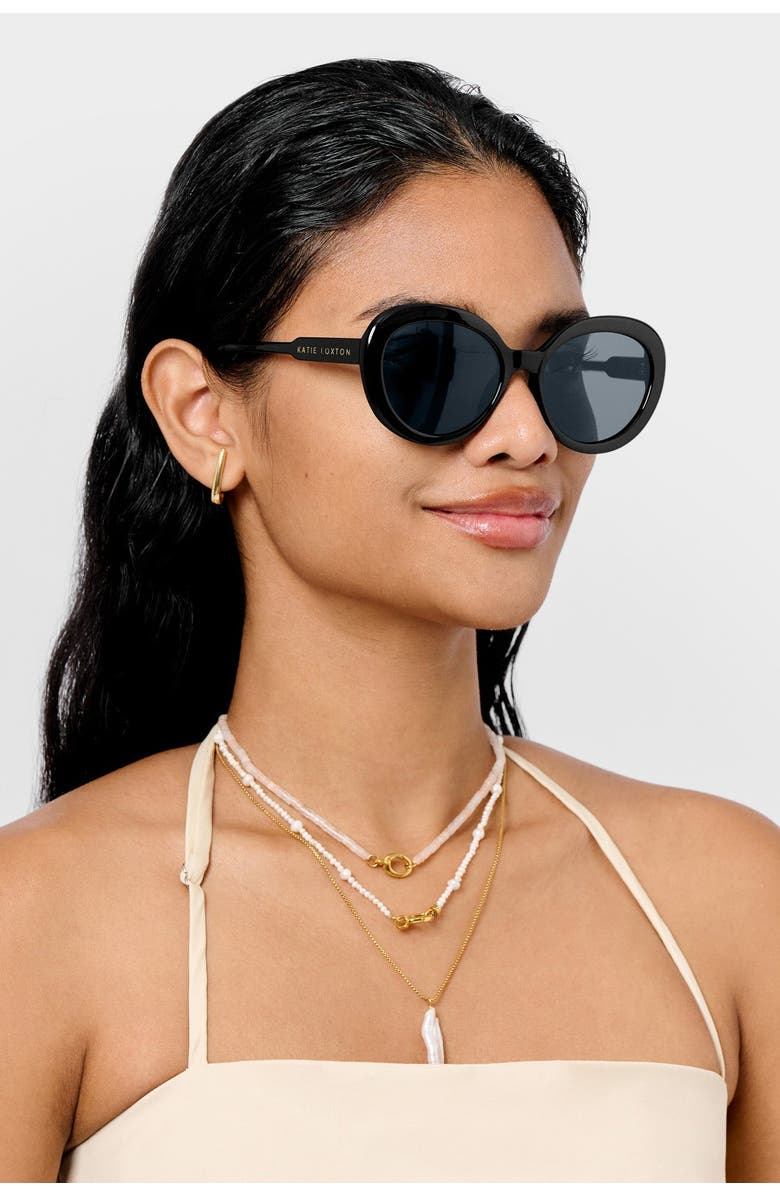 Katie Loxton Rhodes Sunglasses in Black, Alternate, color, Black
