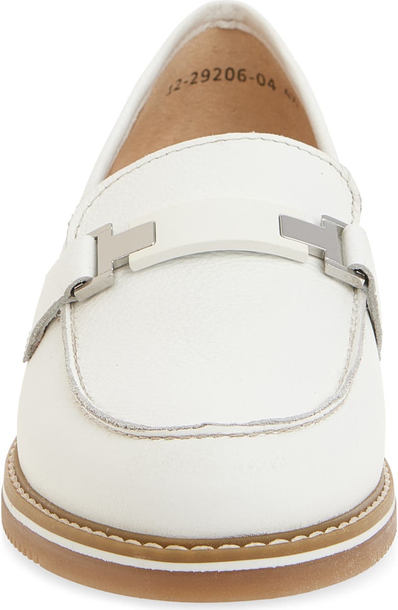 ara Angelica Bit Apron Toe Loafer, Alternate, color, White