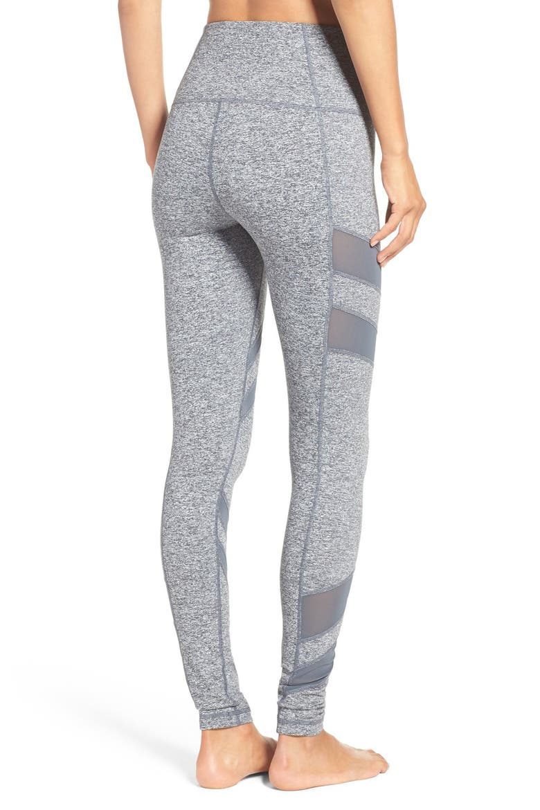 'Splice it Up' High Waist Leggings, Alternate, color, GREY GRAPHITE MELANGE