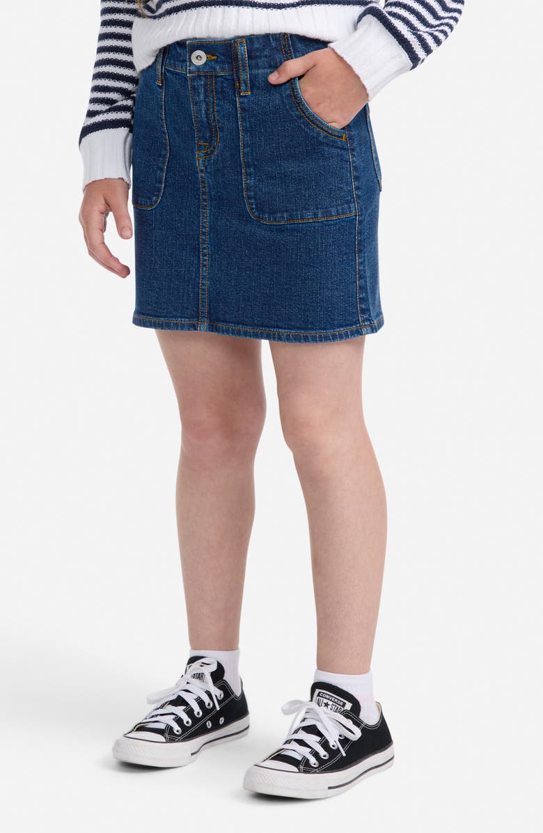 abercrombie kids Kids' Denim Miniskirt, Alternate, color, Night Sky