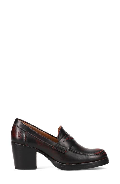 Frye Jean Stacked Heel Loafer In Black