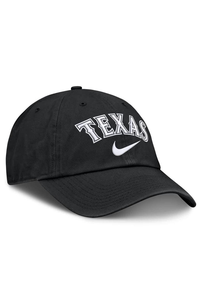 Men's Nike  Black Texas Rangers Primetime Club Adjustable Hat, Alternate, color, Black