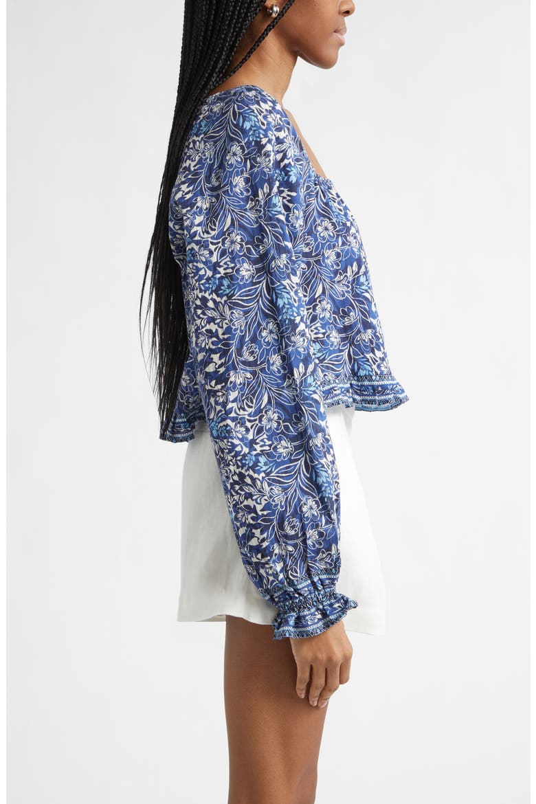 Farah Floral Crop Pullover, Alternate, color, NAVY FLORAL