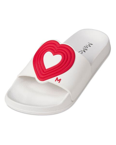 Kids 3D-Heart-Design Slip-On Slide Sandal