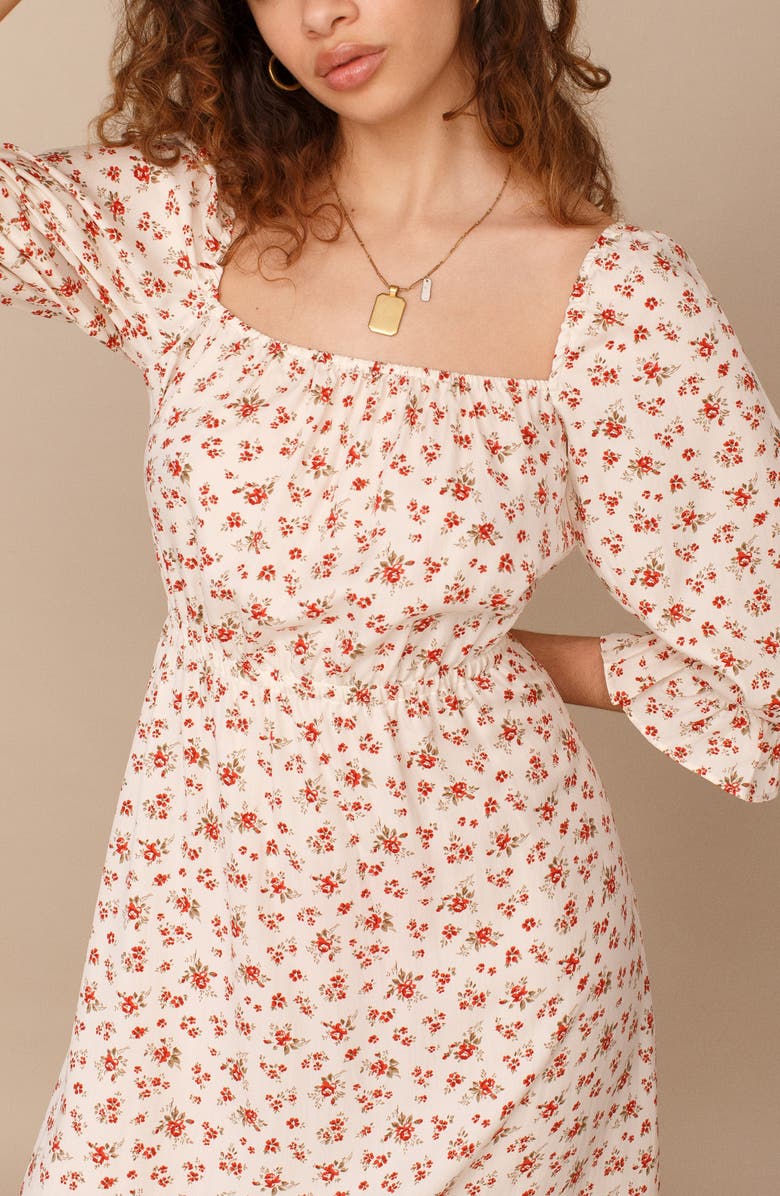 Reformation Karly Floral Dress, Alternate, color, Colette