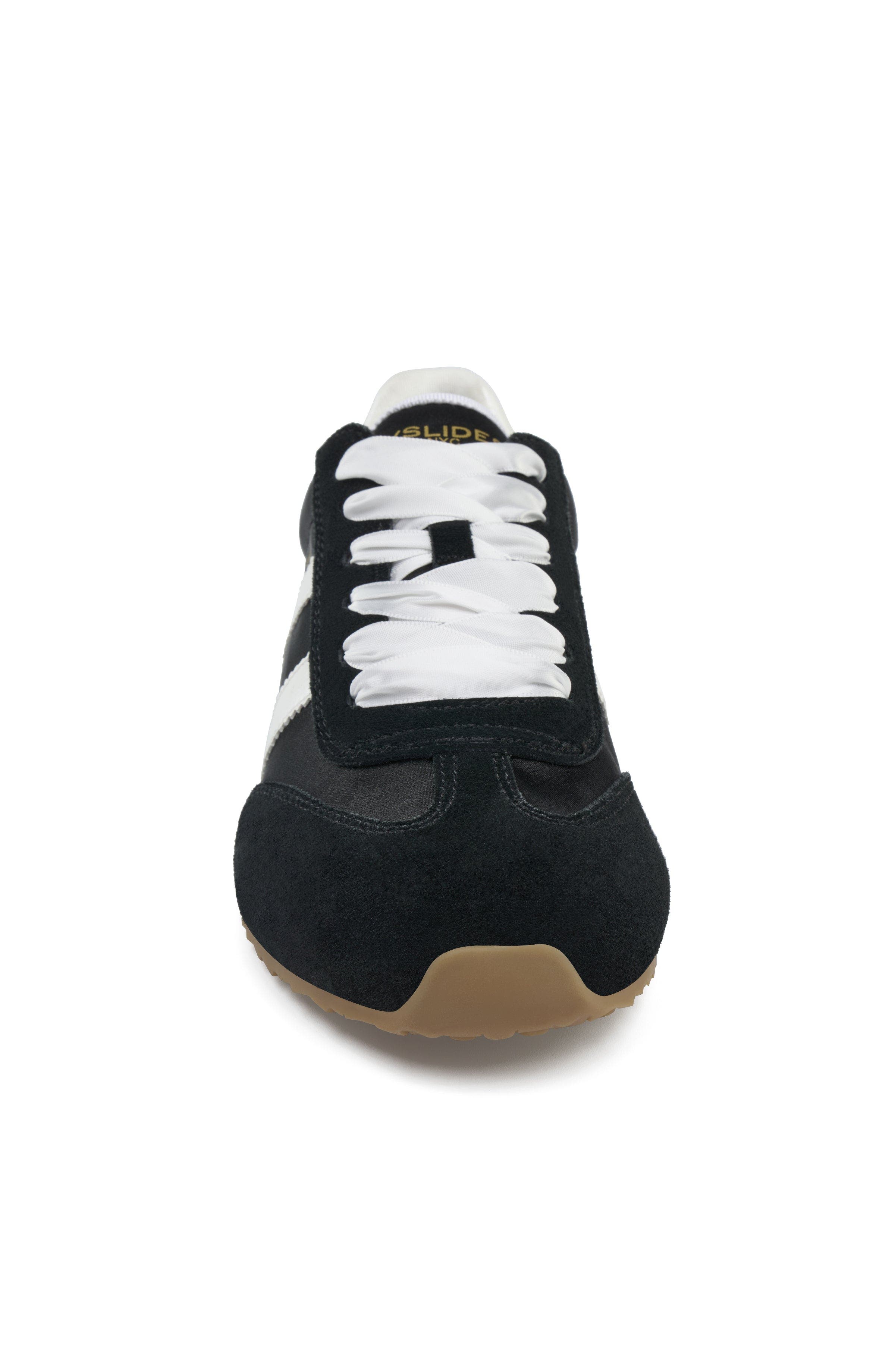 Peggy Sequins Sneaker, Alternate, color, Black-Nylon/Suede