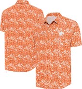 ANTIGUA Men's Antigua Orange Houston Astros Resort Button-Up Shirt