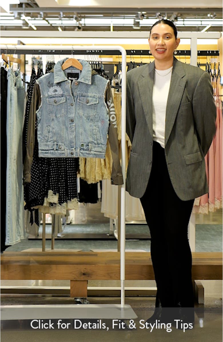 Mickey Mouse Embroidered Mixed Media Denim Hooded Jacket, sales video thumbnail