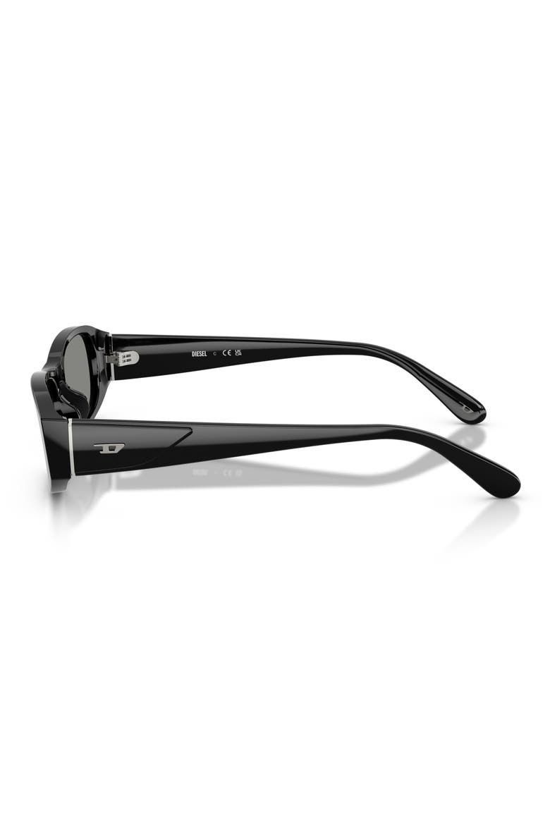 DL2019U 54mm Rectangular Sunglasses, Alternate, color, BLACK / GREY